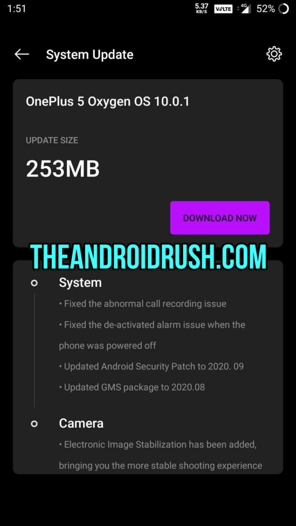 OnePlus 5 OxgyenOS 10.0.1 Update Screenshot  The Android Rush