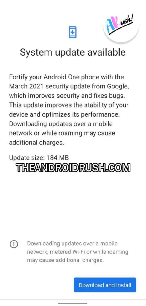 Xiaomi Mi A3 March 2021 Security Update Screenshot - The Android Rush