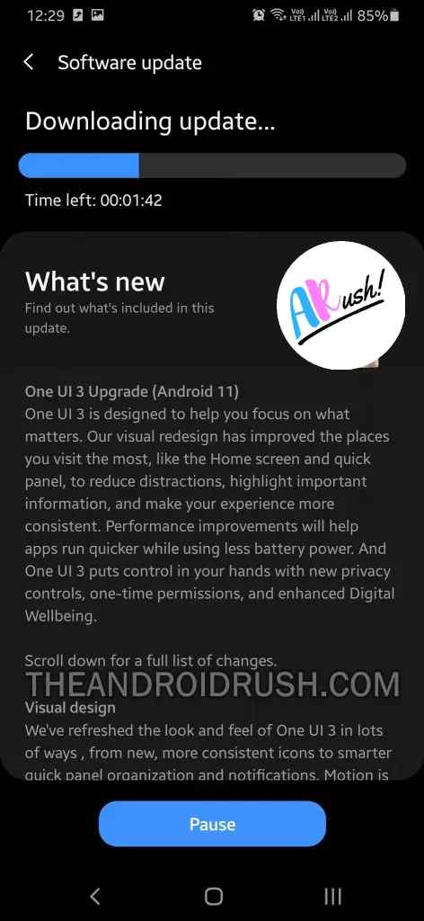 Samsung Galaxy M21 Android 11 Update Screenshot - The Android Rush