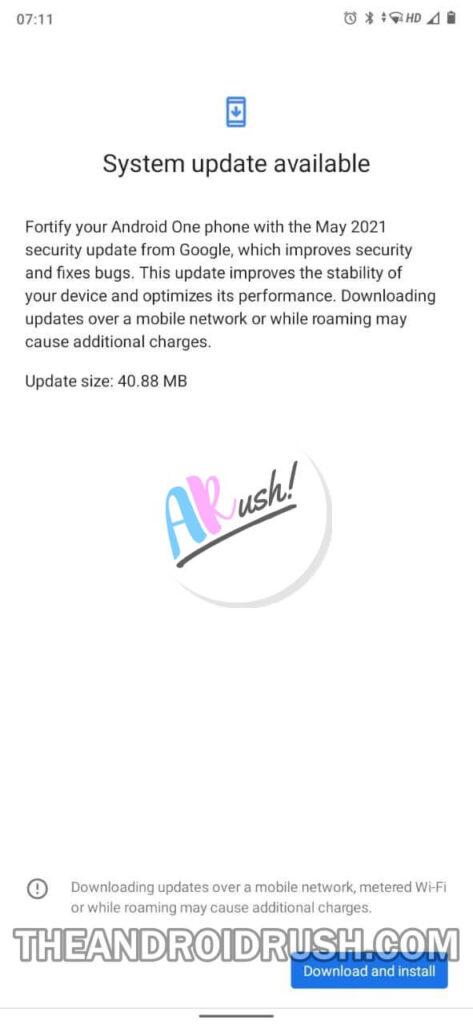 Xiaomi Mi A3 May 2021 Security Update Screenshot - The Android Rush