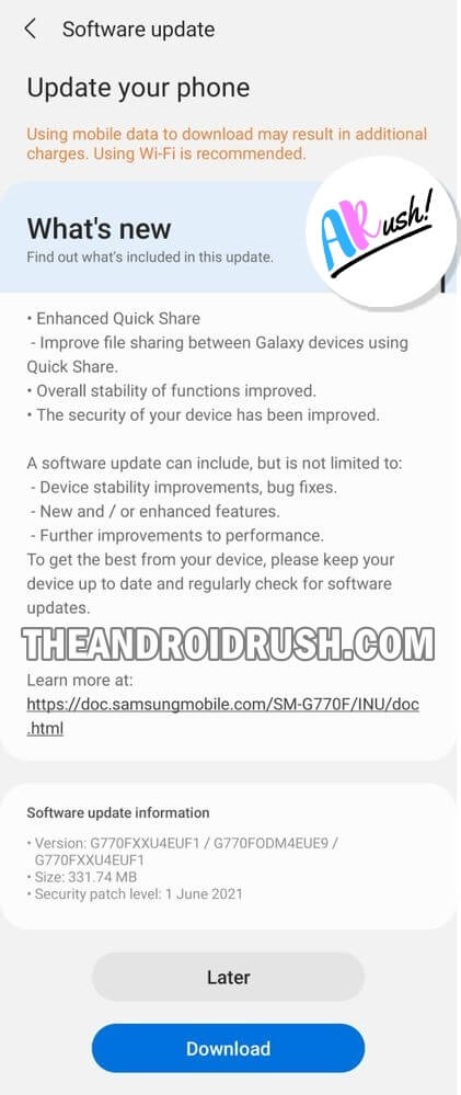 Samsung Galaxy S10 Lite June 2021 Security Update Rolling Out In India - The Android Rush