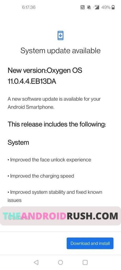 OnePlus Nord CE 5G Oxygen OS 11.0.4.4 Update Screenshot - The Android Rush
