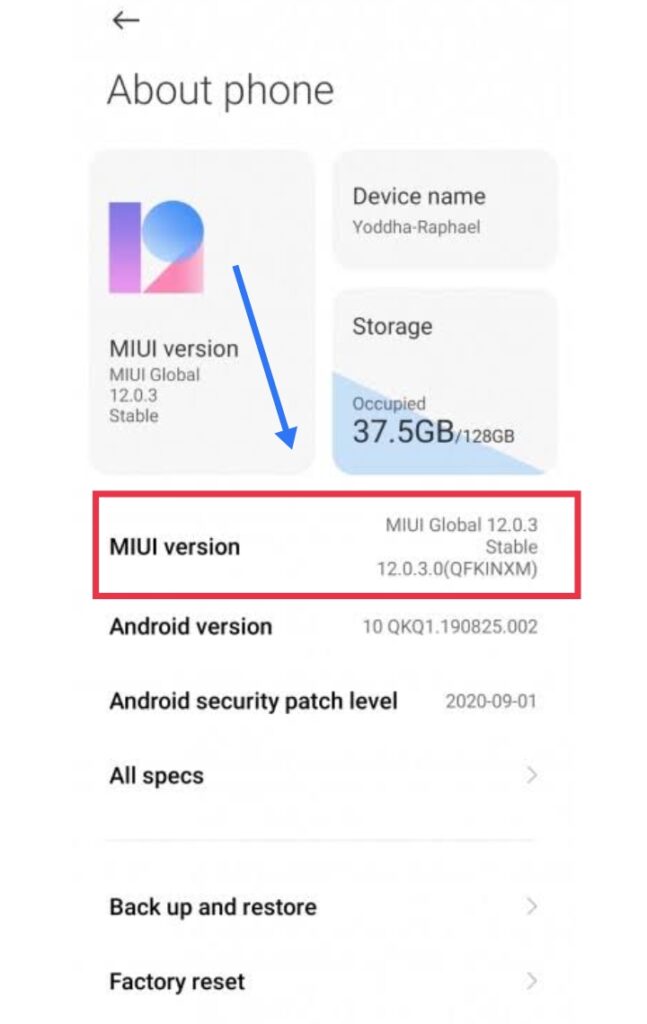 MIUI Version