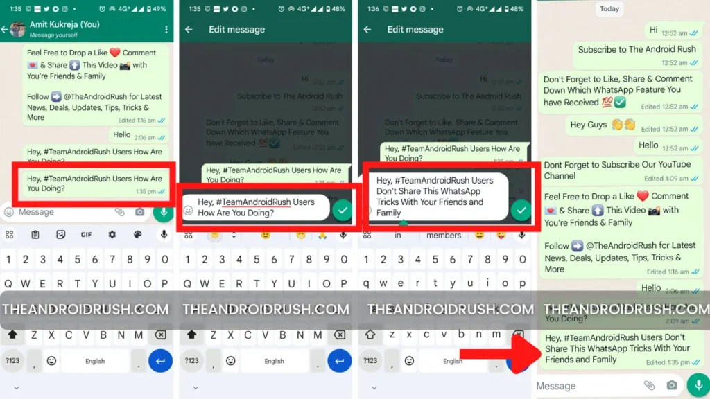 How to Edit Whatsapp Messages On Android Devices - TheAndroidRush