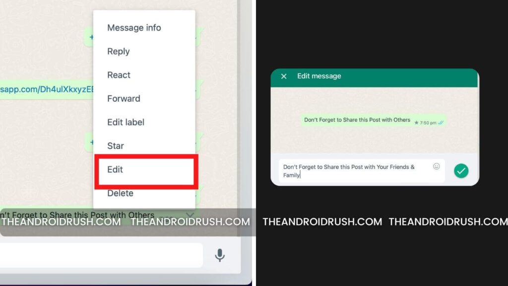 How to Edit Whatsapp Messages On Whatsapp Web - TheAndroidRush