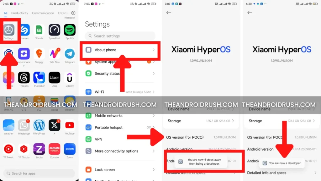 How to Enable Developer Options On Any Xiaomi, Redmi Or Poco Phone Running HyperOS